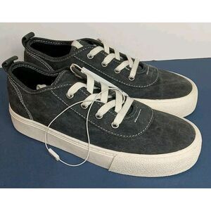 Zara Kids Cotton Denim Black Wash ‎ Chunky White Sole  Sneakers Size 4 (36)